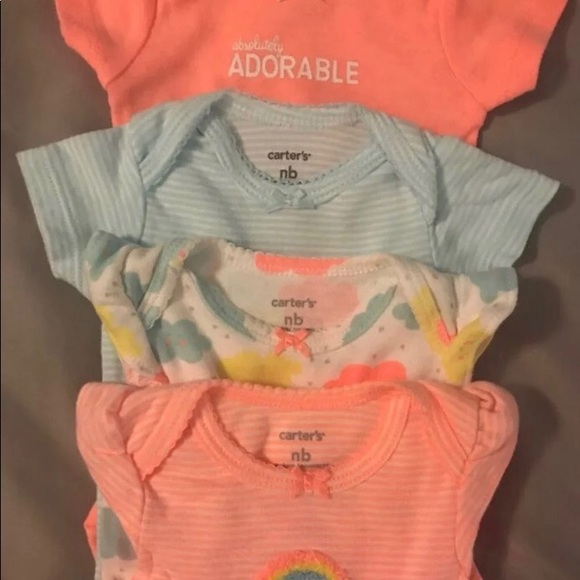 Bundle of 12 Newborn Baby Girl Onesies - Picture 2 of 8